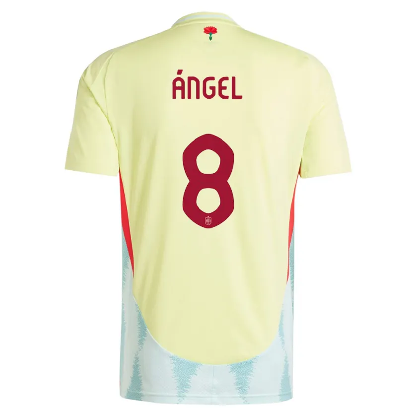 Danxen Børn Spanien Manuel Angel #8 Gul Udebane Spillertrøjer 24-26 Trøje T-Shirt