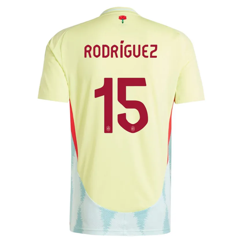 Danxen Børn Spanien Dani Rodriguez #15 Gul Udebane Spillertrøjer 24-26 Trøje T-Shirt