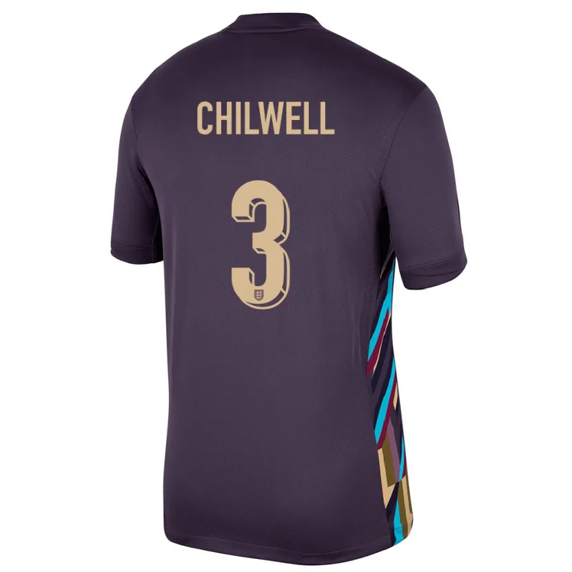 Danxen Børn England Ben Chilwell #3 Mørk Rosin Udebane Spillertrøjer 24-26 Trøje T-Shirt