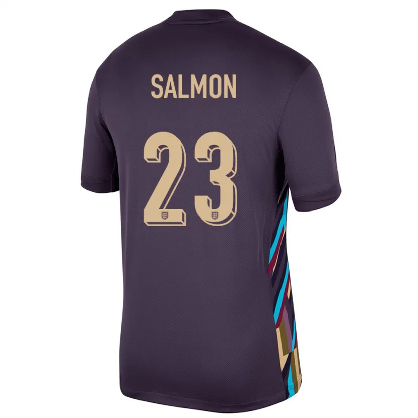 Danxen Børn England Ebony Salmon #23 Mørk Rosin Udebane Spillertrøjer 24-26 Trøje T-Shirt