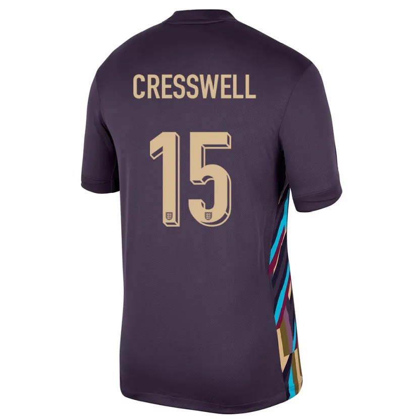 Danxen Børn England Charlie Cresswell #15 Mørk Rosin Udebane Spillertrøjer 24-26 Trøje T-Shirt