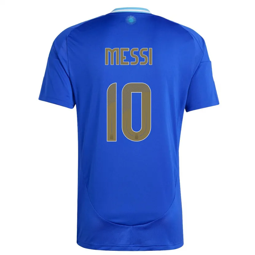 Danxen Børn Argentina Lionel Messi #10 Blå Udebane Spillertrøjer 24-26 Trøje T-Shirt