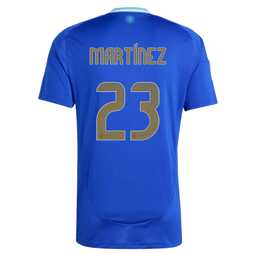 Danxen Børn Argentina Emiliano Martinez #23 Blå Udebane Spillertrøjer 24-26 Trøje T-Shirt