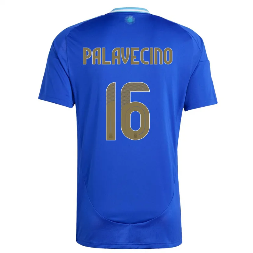 Danxen Børn Argentina Nicolas Palavecino #16 Blå Udebane Spillertrøjer 24-26 Trøje T-Shirt