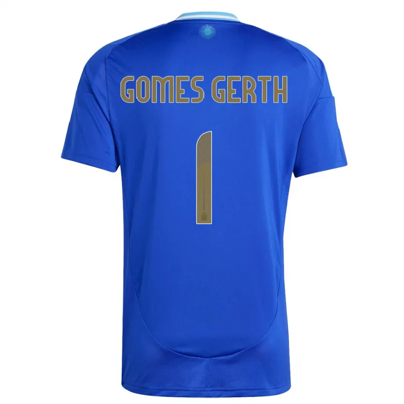 Danxen Børn Argentina Federico Gomes Gerth #1 Blå Udebane Spillertrøjer 24-26 Trøje T-Shirt