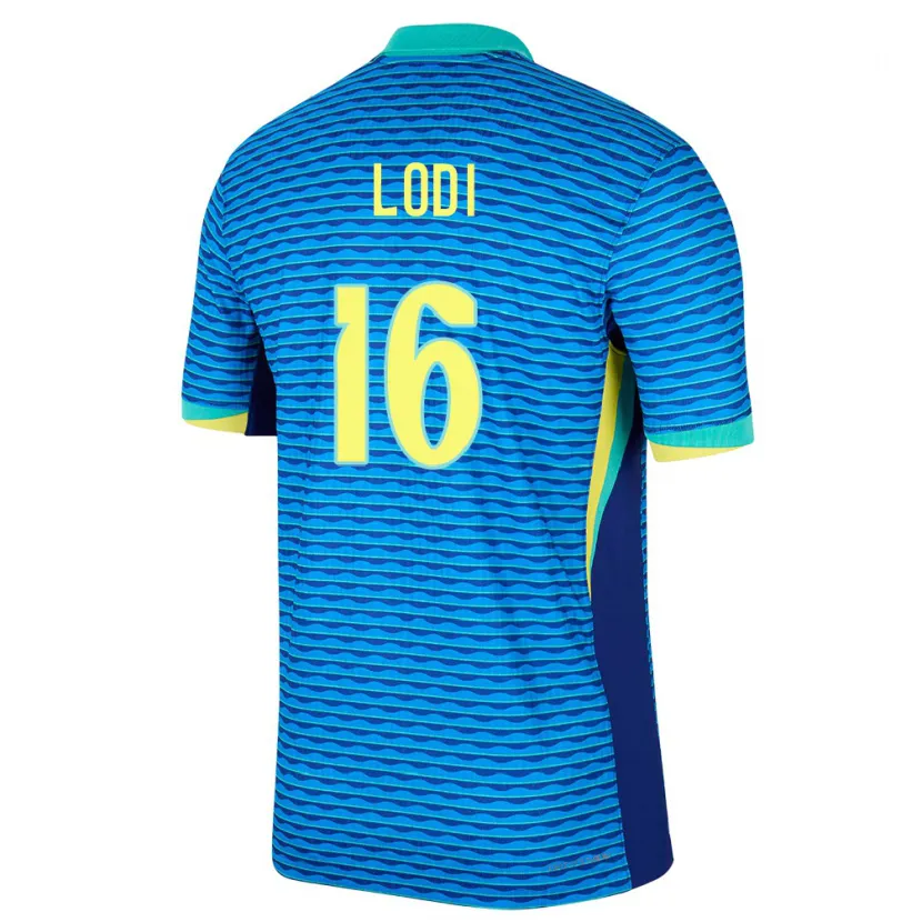 Danxen Børn Brasilien Renan Lodi #16 Blå Udebane Spillertrøjer 24-26 Trøje T-Shirt