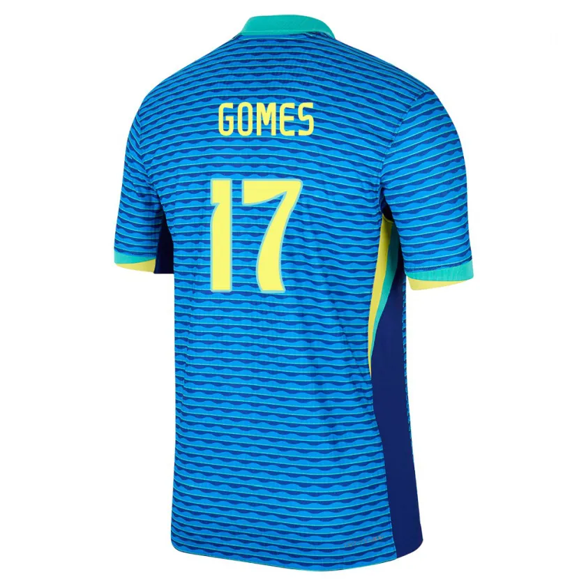 Danxen Børn Brasilien William Gomes #17 Blå Udebane Spillertrøjer 24-26 Trøje T-Shirt