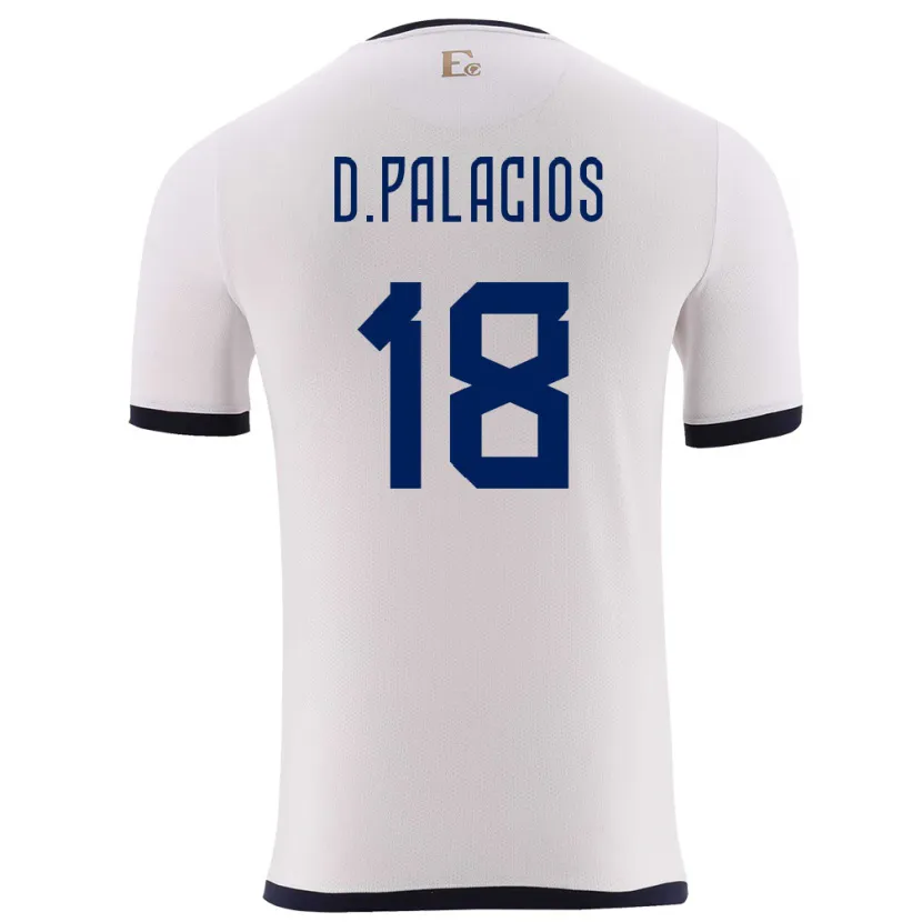 Danxen Børn Ecuador Diego Palacios #18 Hvid Udebane Spillertrøjer 24-26 Trøje T-Shirt