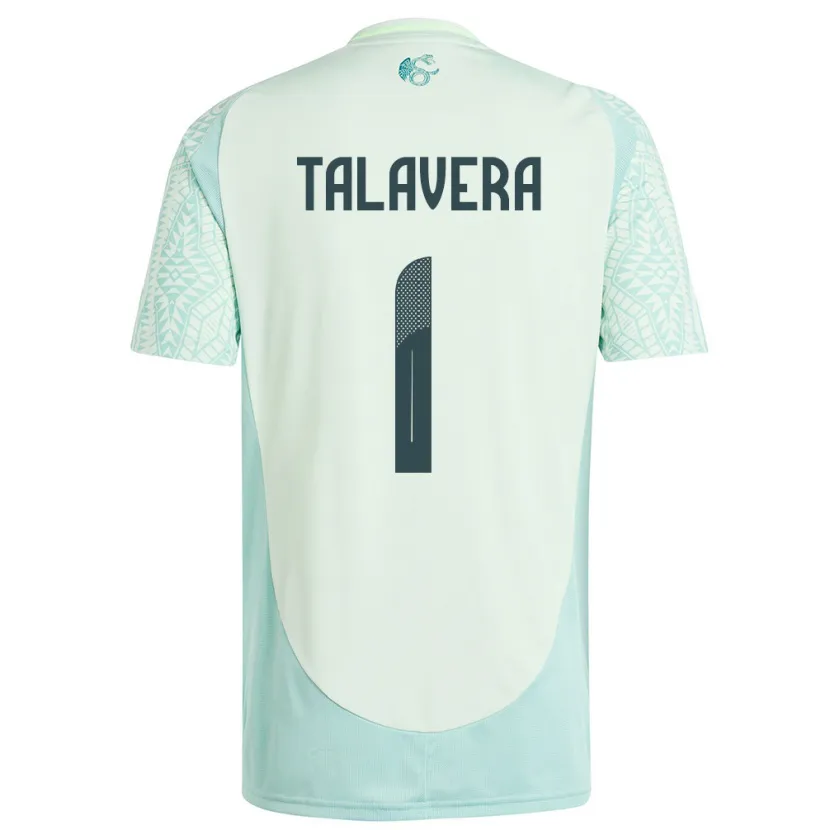 Danxen Børn Mexico Alfredo Talavera #1 Linen Grøn Udebane Spillertrøjer 24-26 Trøje T-Shirt