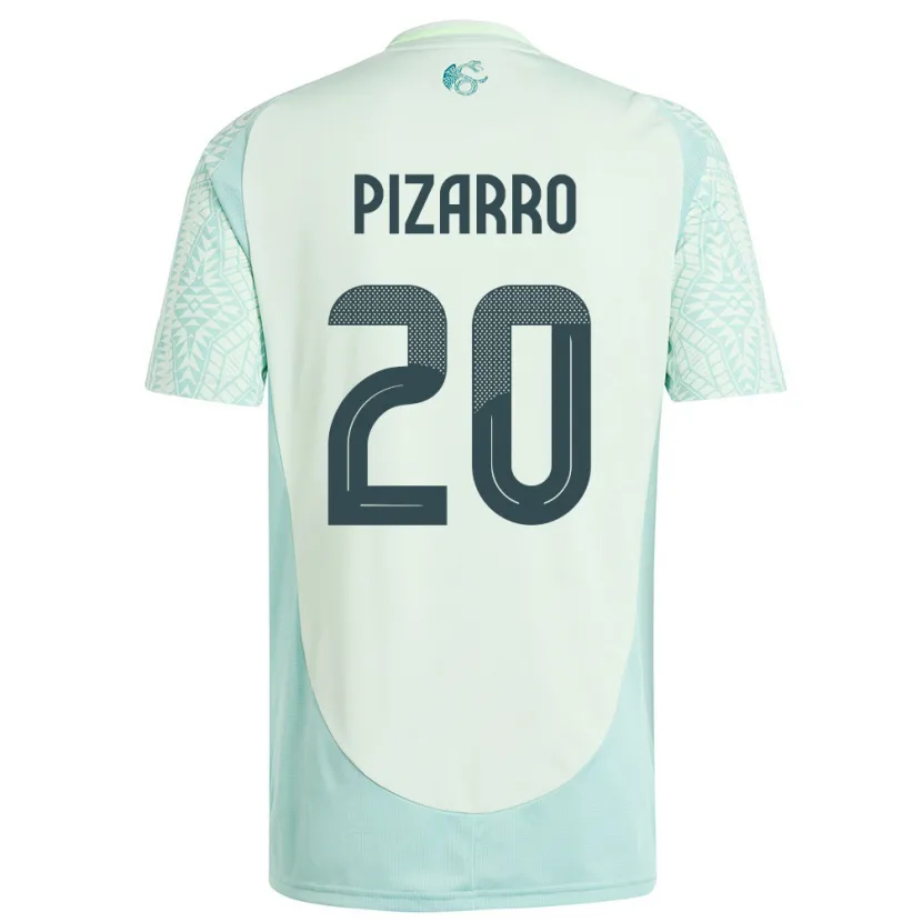 Danxen Børn Mexico Rodolfo Pizarro #20 Linen Grøn Udebane Spillertrøjer 24-26 Trøje T-Shirt