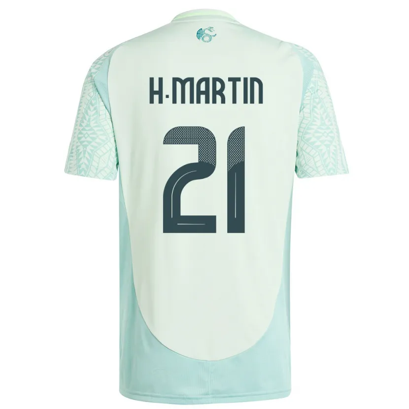 Danxen Børn Mexico Henry Martin #21 Linen Grøn Udebane Spillertrøjer 24-26 Trøje T-Shirt