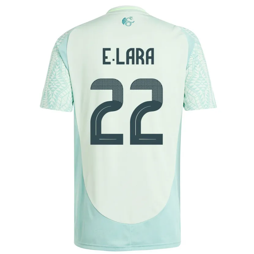 Danxen Børn Mexico Emilio Lara #22 Linen Grøn Udebane Spillertrøjer 24-26 Trøje T-Shirt