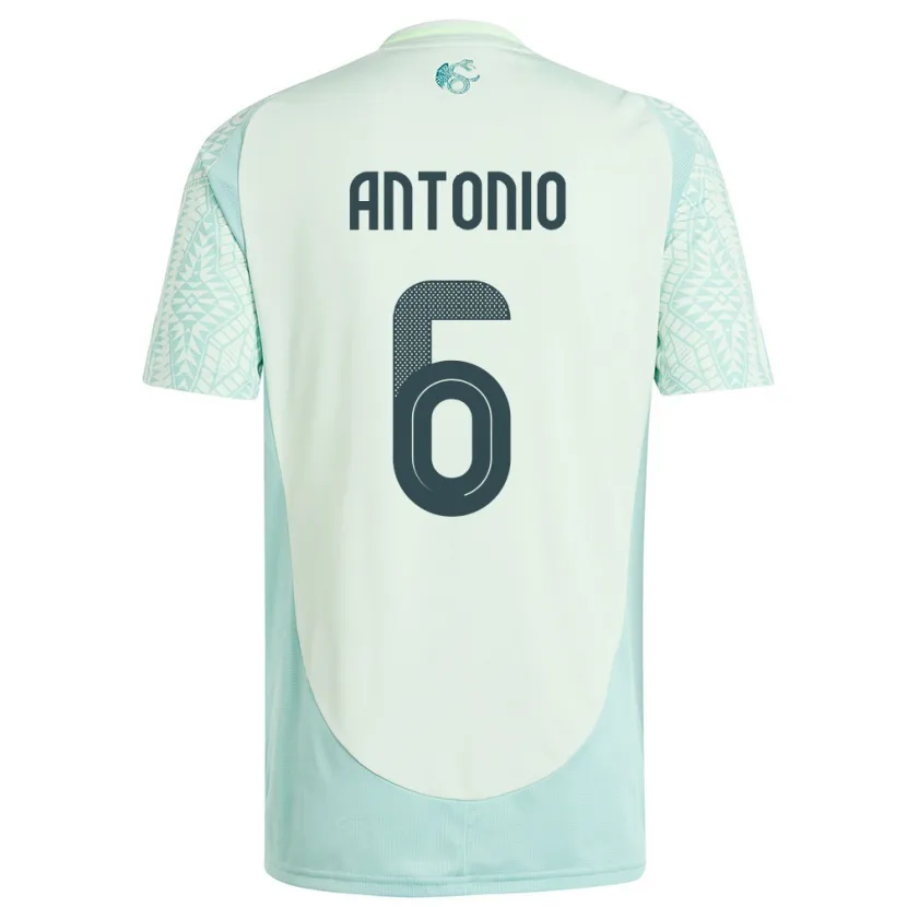 Danxen Børn Mexico Nancy Antonio #6 Linen Grøn Udebane Spillertrøjer 24-26 Trøje T-Shirt