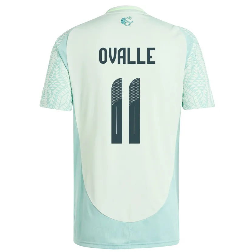 Danxen Børn Mexico Lizbeth Ovalle #11 Linen Grøn Udebane Spillertrøjer 24-26 Trøje T-Shirt