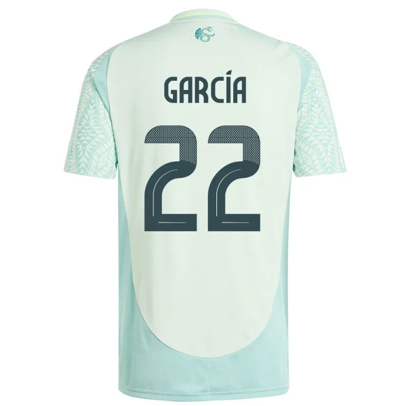 Danxen Børn Mexico Diana Garcia #22 Linen Grøn Udebane Spillertrøjer 24-26 Trøje T-Shirt