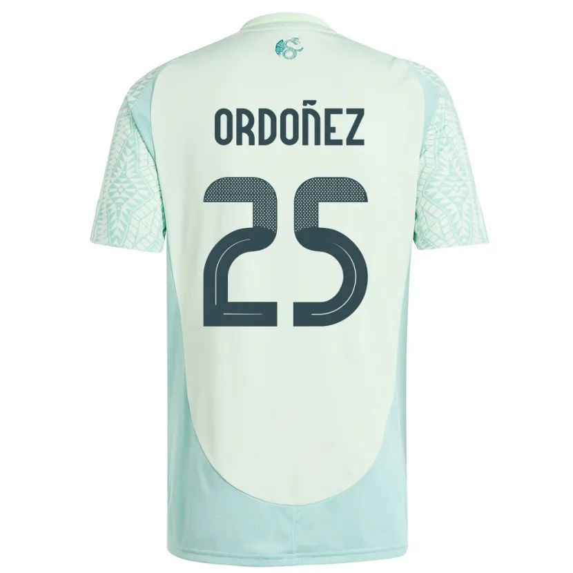 Danxen Børn Mexico Diana Ordonez #25 Linen Grøn Udebane Spillertrøjer 24-26 Trøje T-Shirt