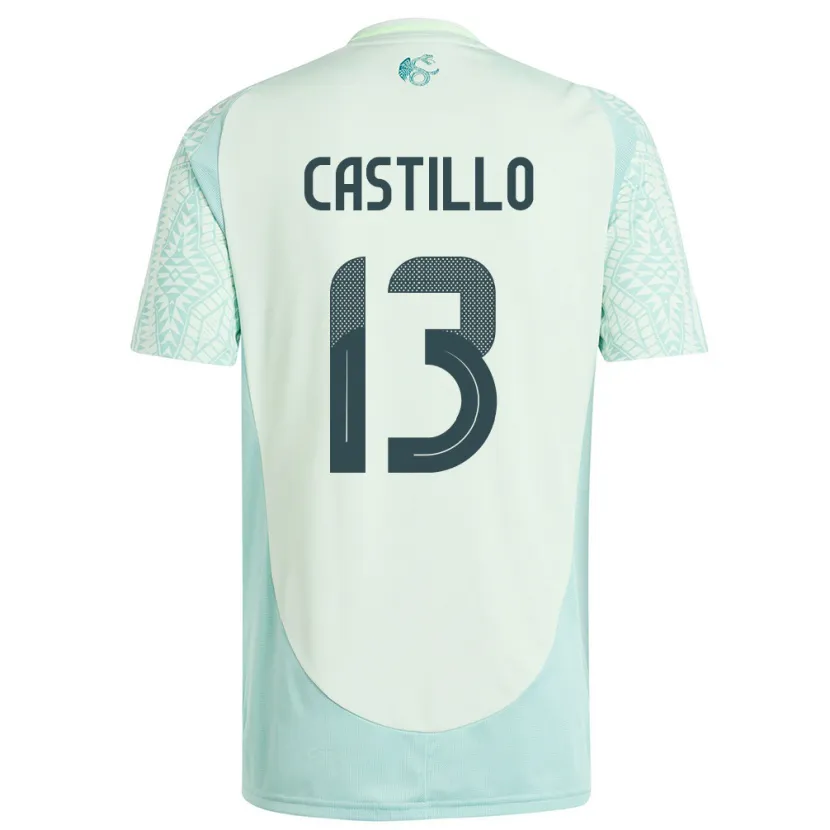 Danxen Børn Mexico Jose Castillo #13 Linen Grøn Udebane Spillertrøjer 24-26 Trøje T-Shirt