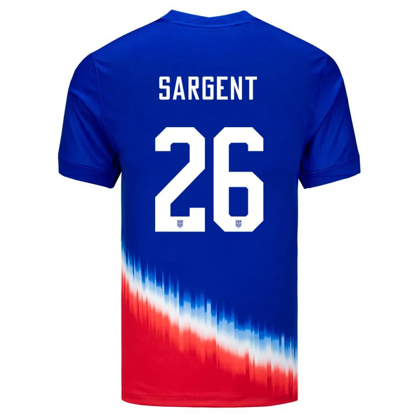 Danxen Børn Usa Josh Sargent #26 Blå Udebane Spillertrøjer 24-26 Trøje T-Shirt