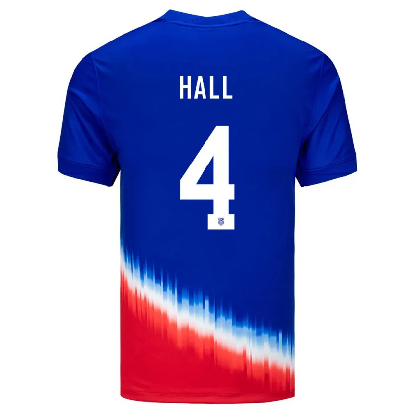 Danxen Børn Usa Tyler Hall #4 Blå Udebane Spillertrøjer 24-26 Trøje T-Shirt