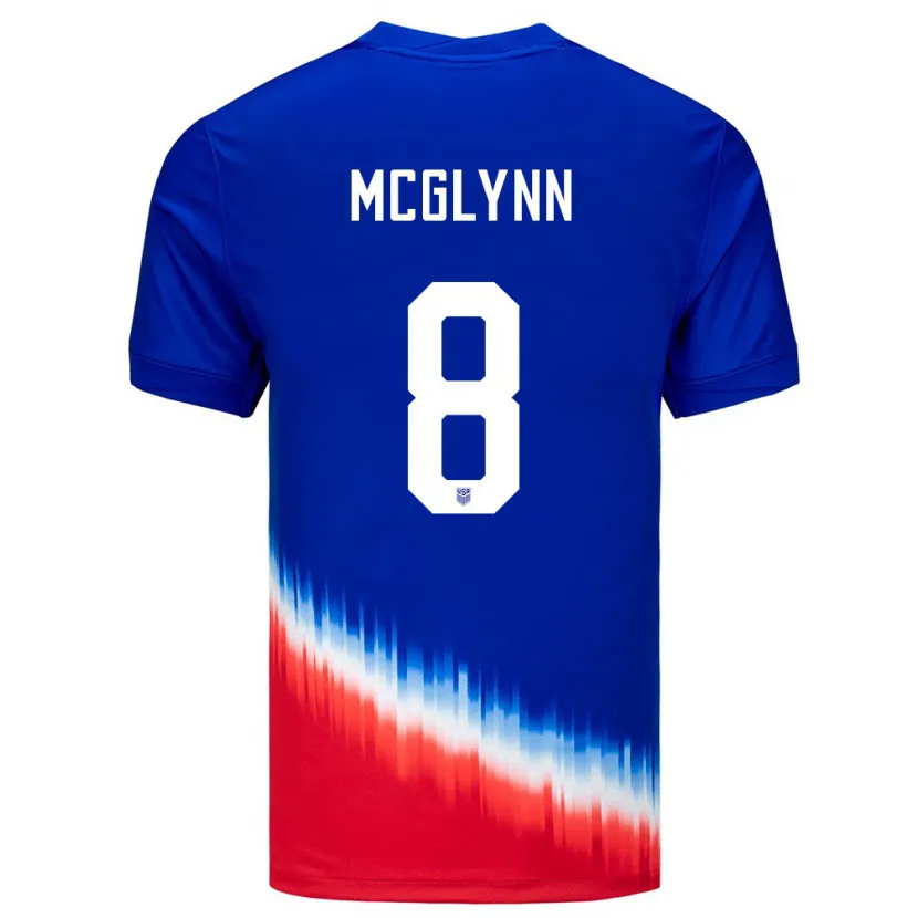 Danxen Børn Usa Jack Mcglynn #8 Blå Udebane Spillertrøjer 24-26 Trøje T-Shirt