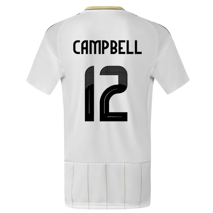 Danxen Børn Costa Rica Joel Campbell #12 Hvid Udebane Spillertrøjer 24-26 Trøje T-Shirt