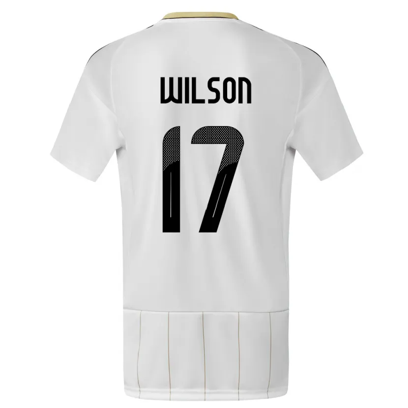 Danxen Børn Costa Rica Roan Wilson #17 Hvid Udebane Spillertrøjer 24-26 Trøje T-Shirt