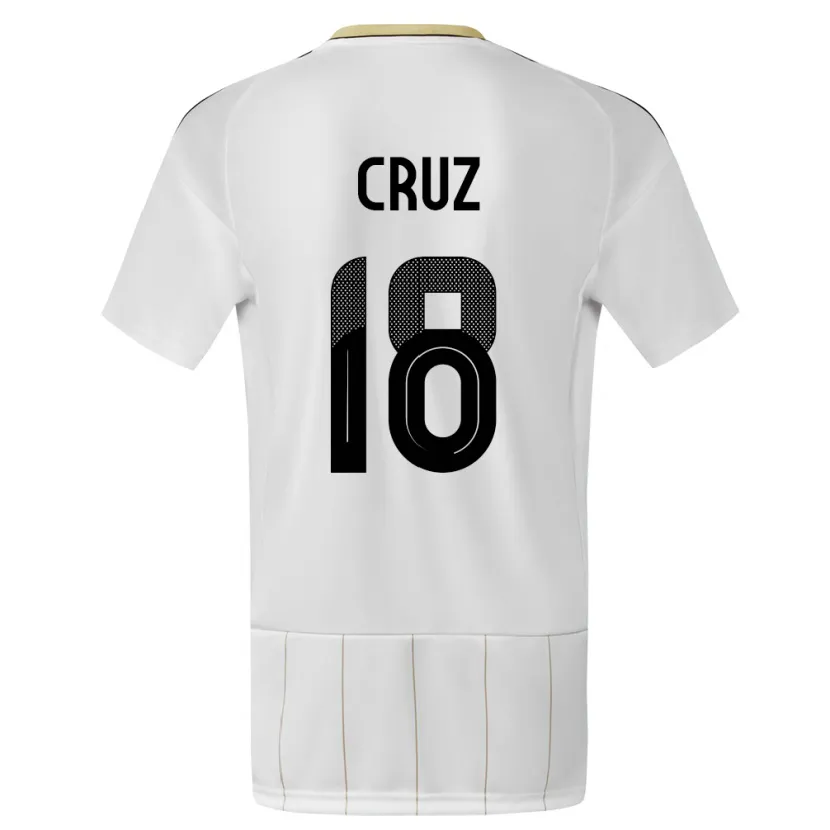 Danxen Børn Costa Rica Aaron Cruz #18 Hvid Udebane Spillertrøjer 24-26 Trøje T-Shirt