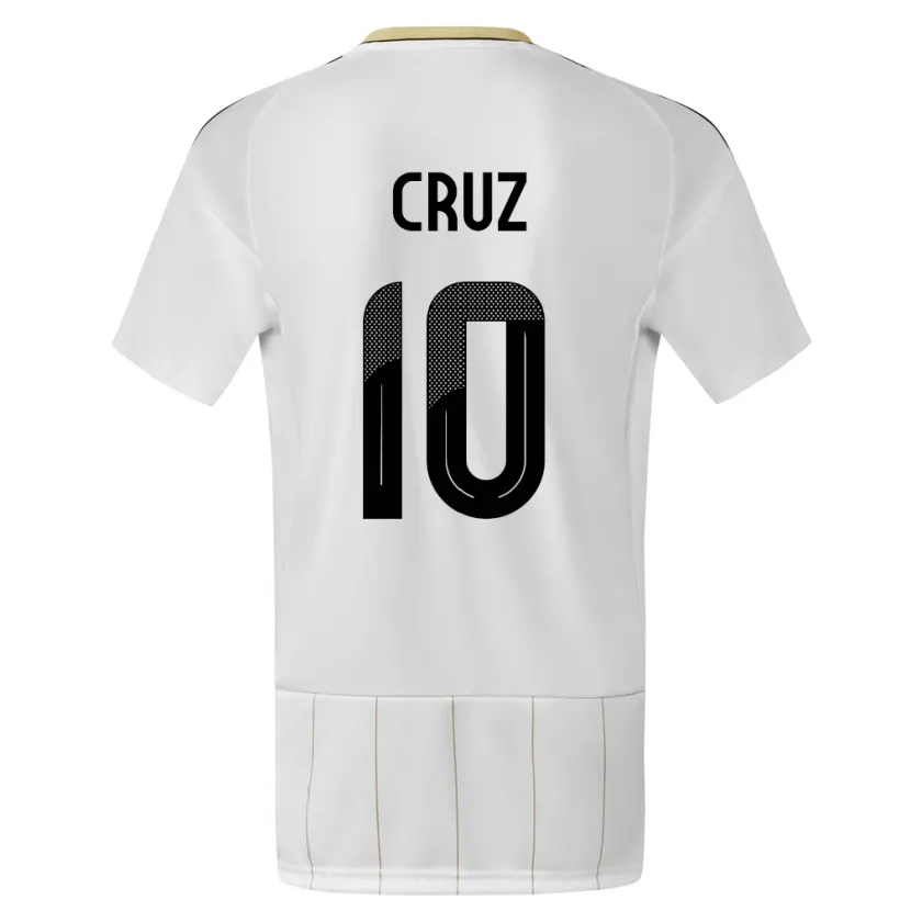 Danxen Børn Costa Rica Shirley Cruz #10 Hvid Udebane Spillertrøjer 24-26 Trøje T-Shirt