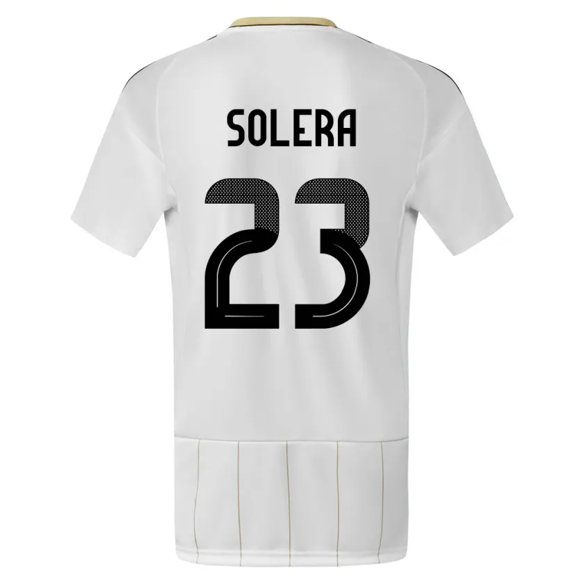 Danxen Børn Costa Rica Daniela Solera #23 Hvid Udebane Spillertrøjer 24-26 Trøje T-Shirt