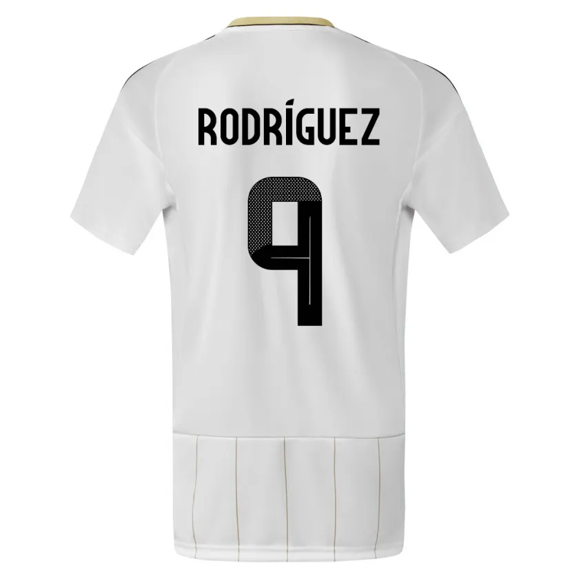 Danxen Børn Costa Rica Doryan Rodriguez #9 Hvid Udebane Spillertrøjer 24-26 Trøje T-Shirt