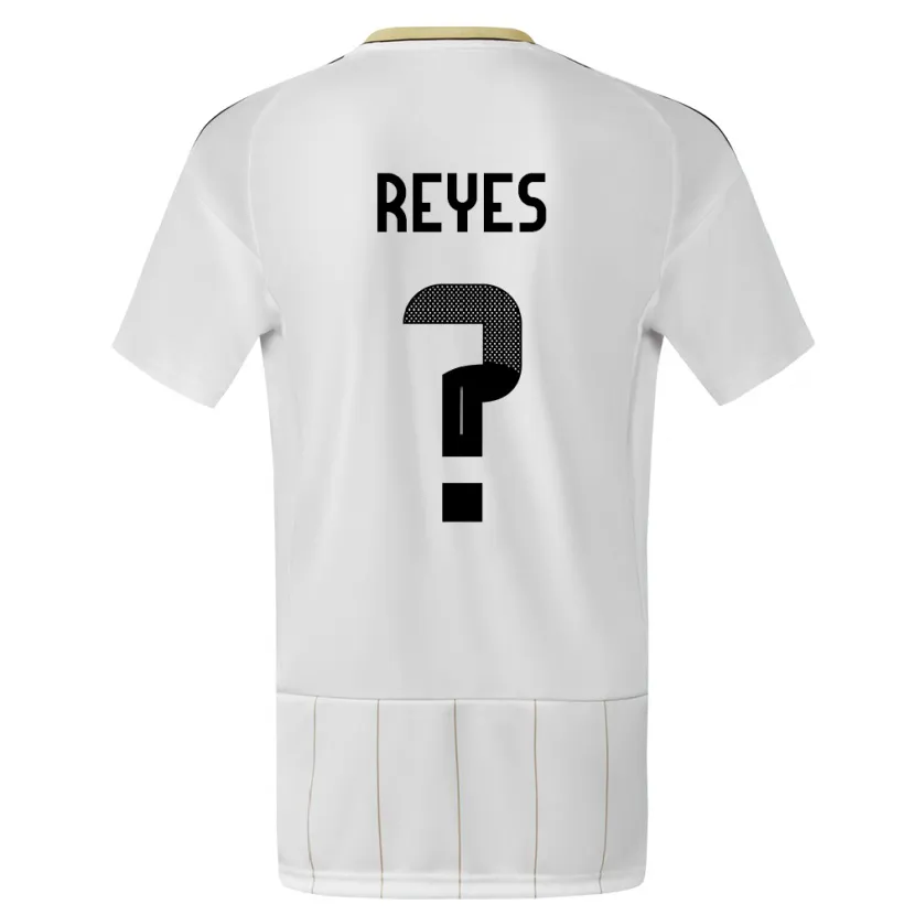 Danxen Børn Costa Rica Kenan Reyes #0 Hvid Udebane Spillertrøjer 24-26 Trøje T-Shirt