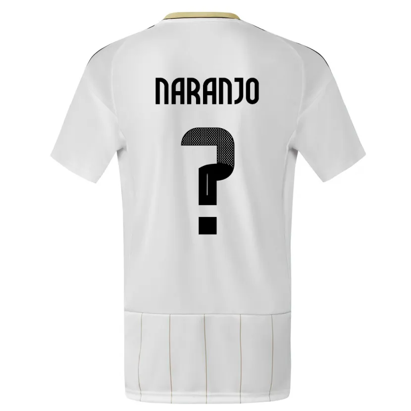 Danxen Børn Costa Rica Andry Naranjo #0 Hvid Udebane Spillertrøjer 24-26 Trøje T-Shirt