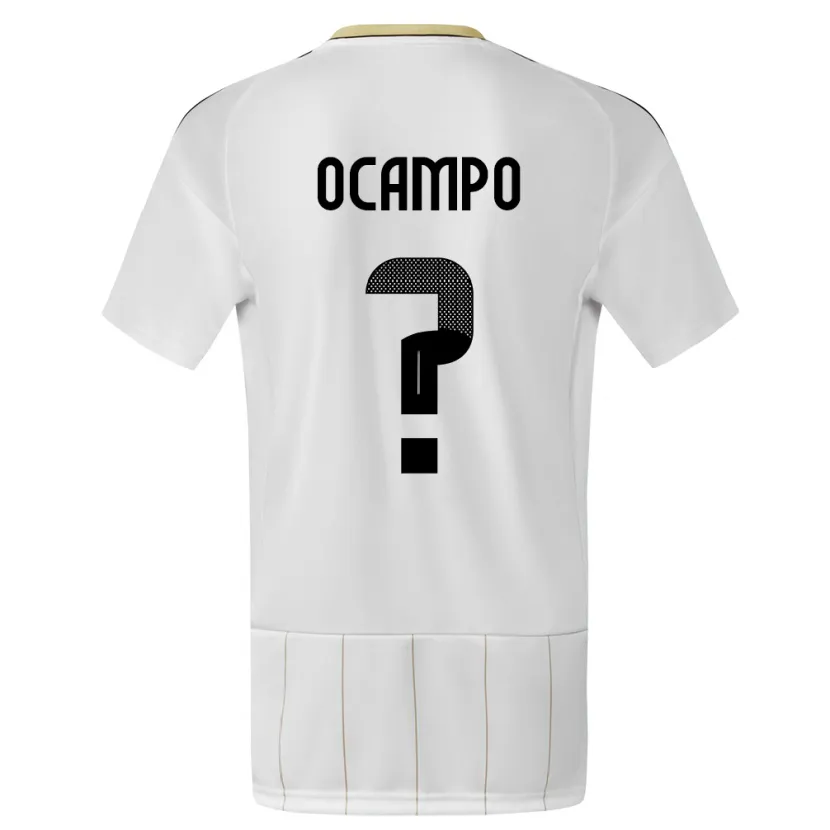 Danxen Børn Costa Rica Benjamin Ocampo #0 Hvid Udebane Spillertrøjer 24-26 Trøje T-Shirt