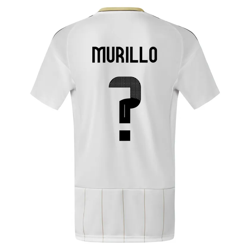 Danxen Børn Costa Rica Isaac Murillo #0 Hvid Udebane Spillertrøjer 24-26 Trøje T-Shirt