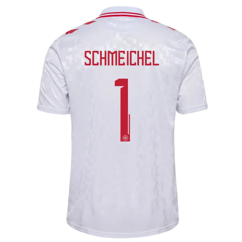 Danxen Børn Danmark Kasper Schmeichel #1 Hvid Udebane Spillertrøjer 24-26 Trøje T-Shirt