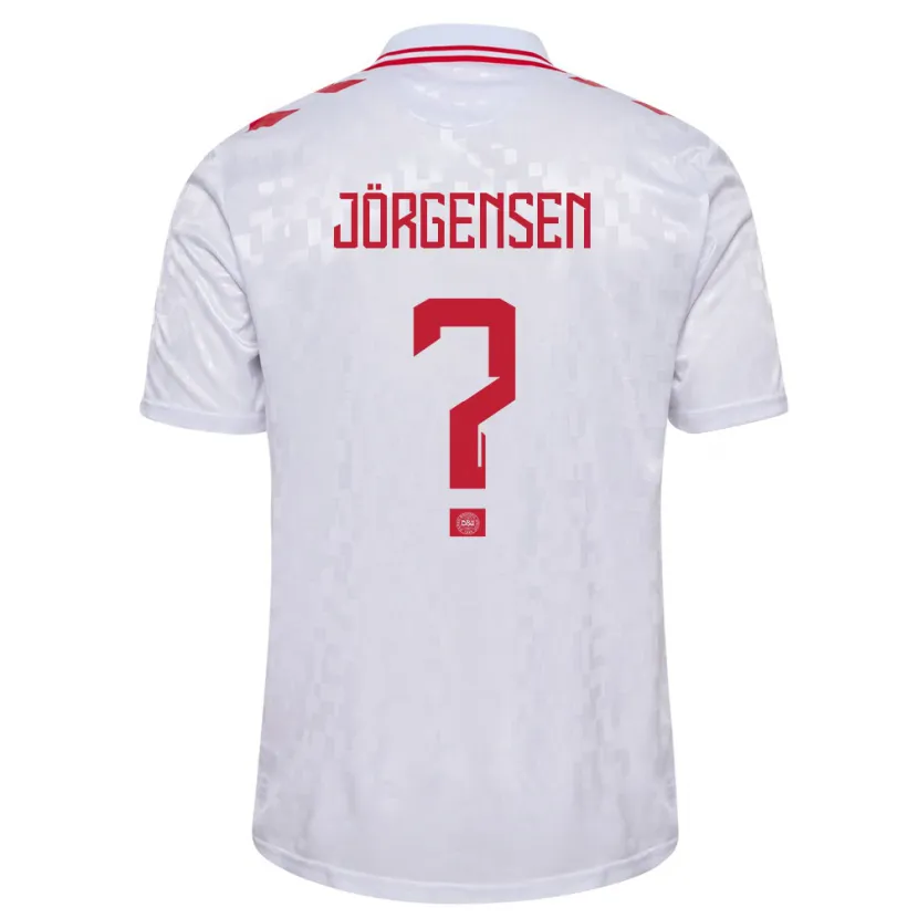 Danxen Børn Danmark Thomas Jörgensen #0 Hvid Udebane Spillertrøjer 24-26 Trøje T-Shirt