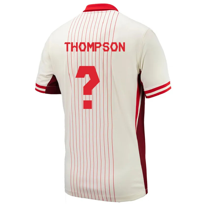 Danxen Børn Canada Kosi Thompson #0 Hvid Udebane Spillertrøjer 24-26 Trøje T-Shirt