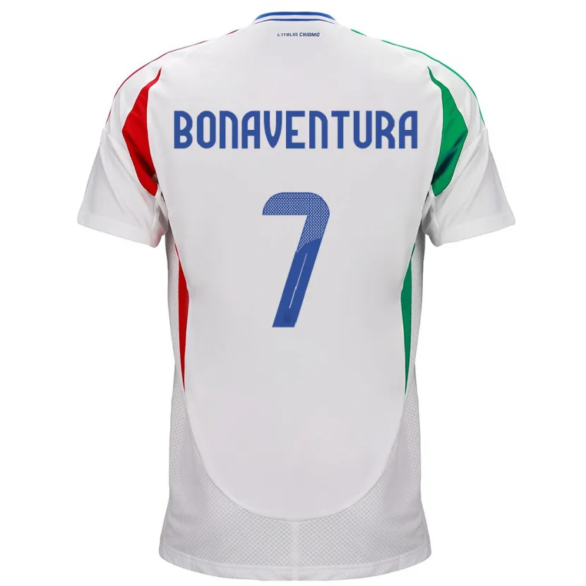 Danxen Børn Italien Giacomo Bonaventura #7 Hvid Udebane Spillertrøjer 24-26 Trøje T-Shirt