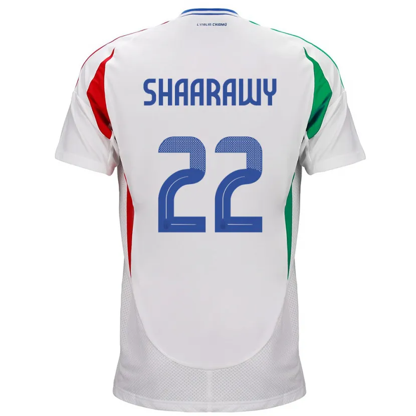 Danxen Børn Italien Stephan El Shaarawy #22 Hvid Udebane Spillertrøjer 24-26 Trøje T-Shirt