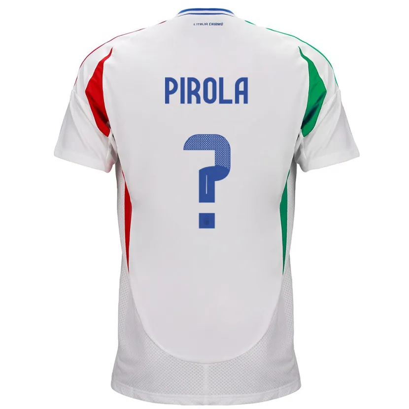 Danxen Børn Italien Lorenzo Pirola #0 Hvid Udebane Spillertrøjer 24-26 Trøje T-Shirt