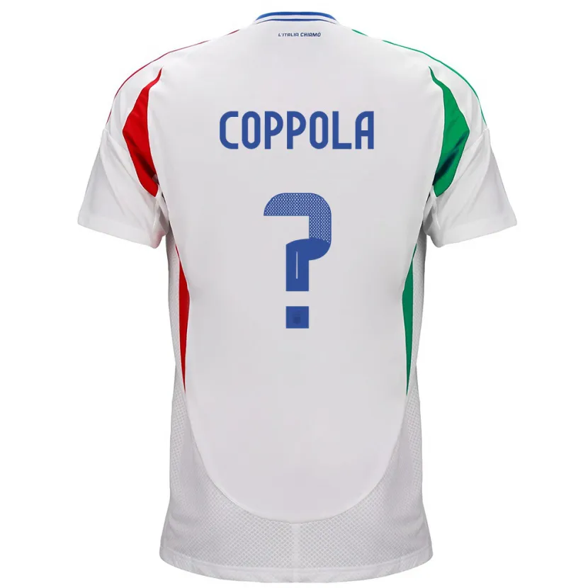 Danxen Børn Italien Diego Coppola #0 Hvid Udebane Spillertrøjer 24-26 Trøje T-Shirt