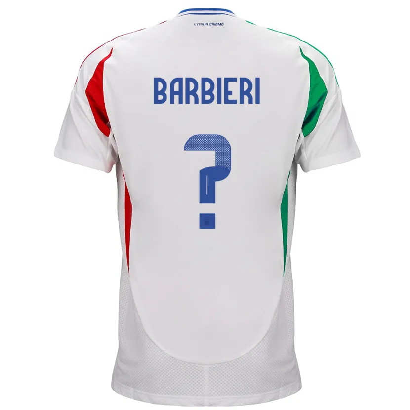 Danxen Børn Italien Tommaso Barbieri #0 Hvid Udebane Spillertrøjer 24-26 Trøje T-Shirt