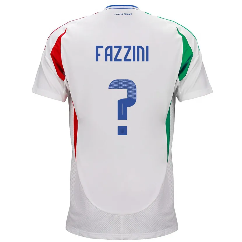 Danxen Børn Italien Jacopo Fazzini #0 Hvid Udebane Spillertrøjer 24-26 Trøje T-Shirt