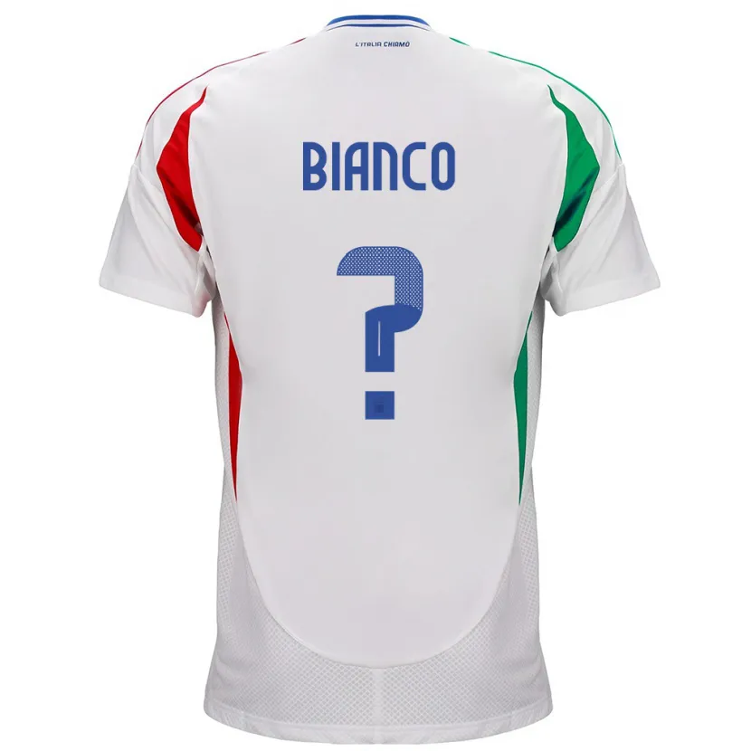 Danxen Børn Italien Alessandro Bianco #0 Hvid Udebane Spillertrøjer 24-26 Trøje T-Shirt