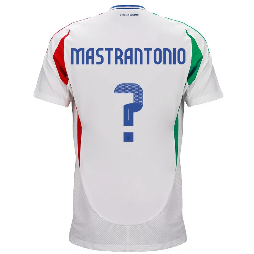 Danxen Børn Italien Davide Mastrantonio #0 Hvid Udebane Spillertrøjer 24-26 Trøje T-Shirt