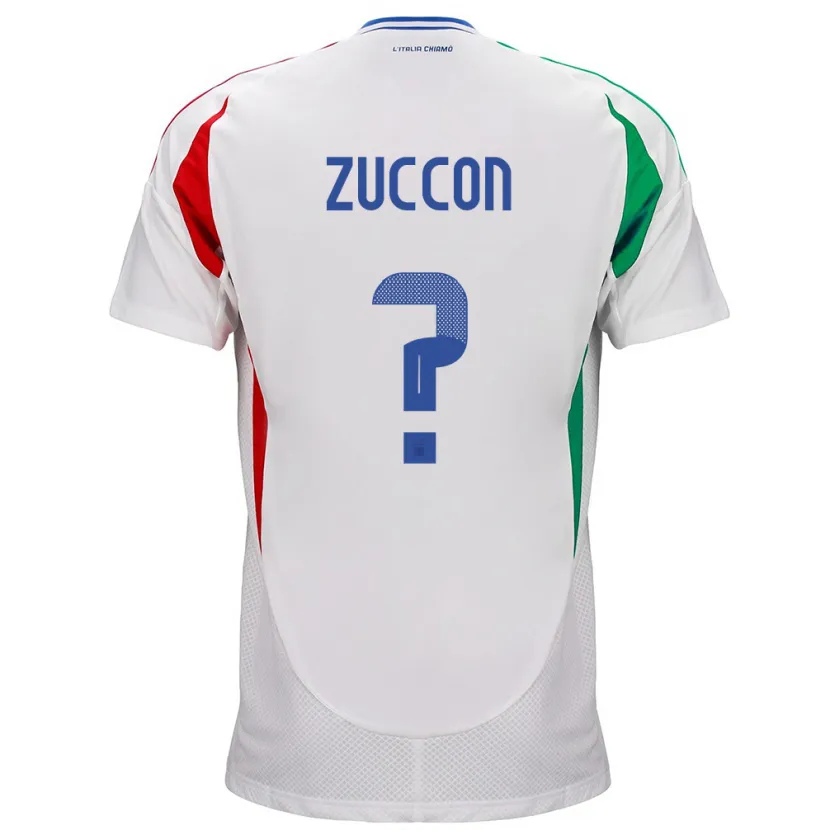 Danxen Børn Italien Federico Zuccon #0 Hvid Udebane Spillertrøjer 24-26 Trøje T-Shirt