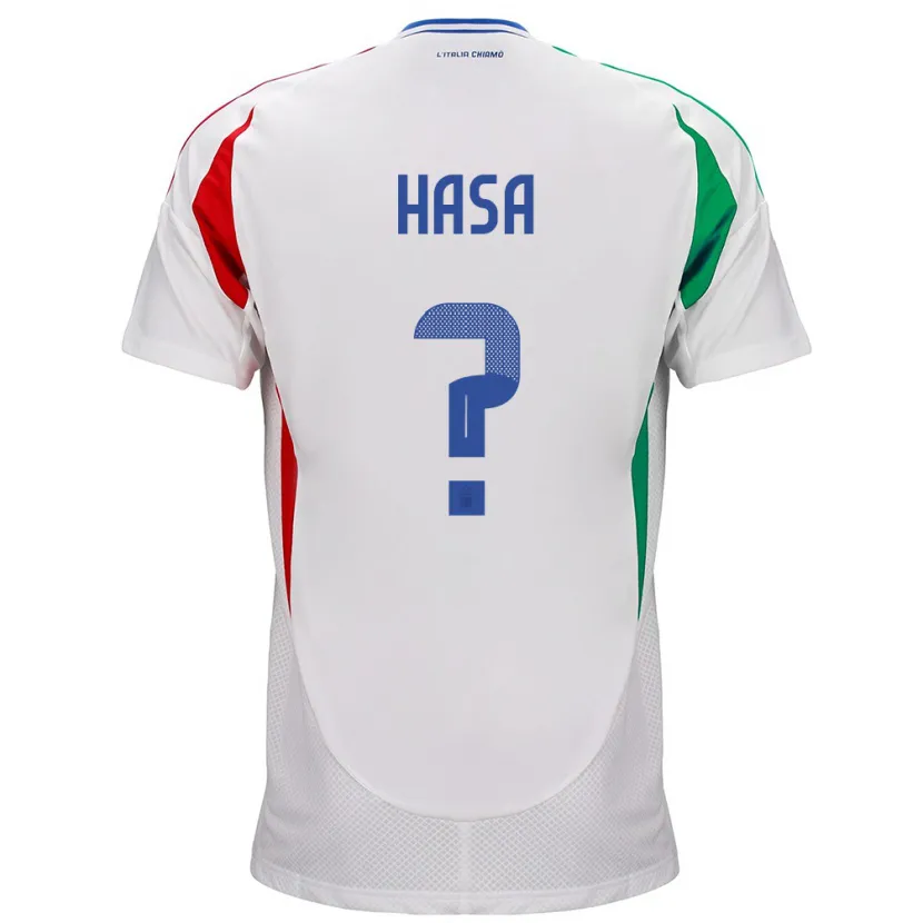 Danxen Børn Italien Luis Hasa #0 Hvid Udebane Spillertrøjer 24-26 Trøje T-Shirt