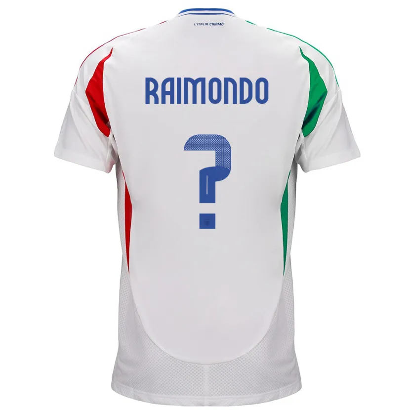 Danxen Børn Italien Antonio Raimondo #0 Hvid Udebane Spillertrøjer 24-26 Trøje T-Shirt