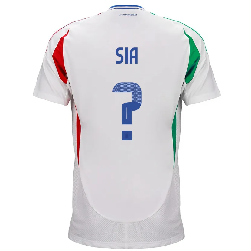 Danxen Børn Italien Diego Sia #0 Hvid Udebane Spillertrøjer 24-26 Trøje T-Shirt