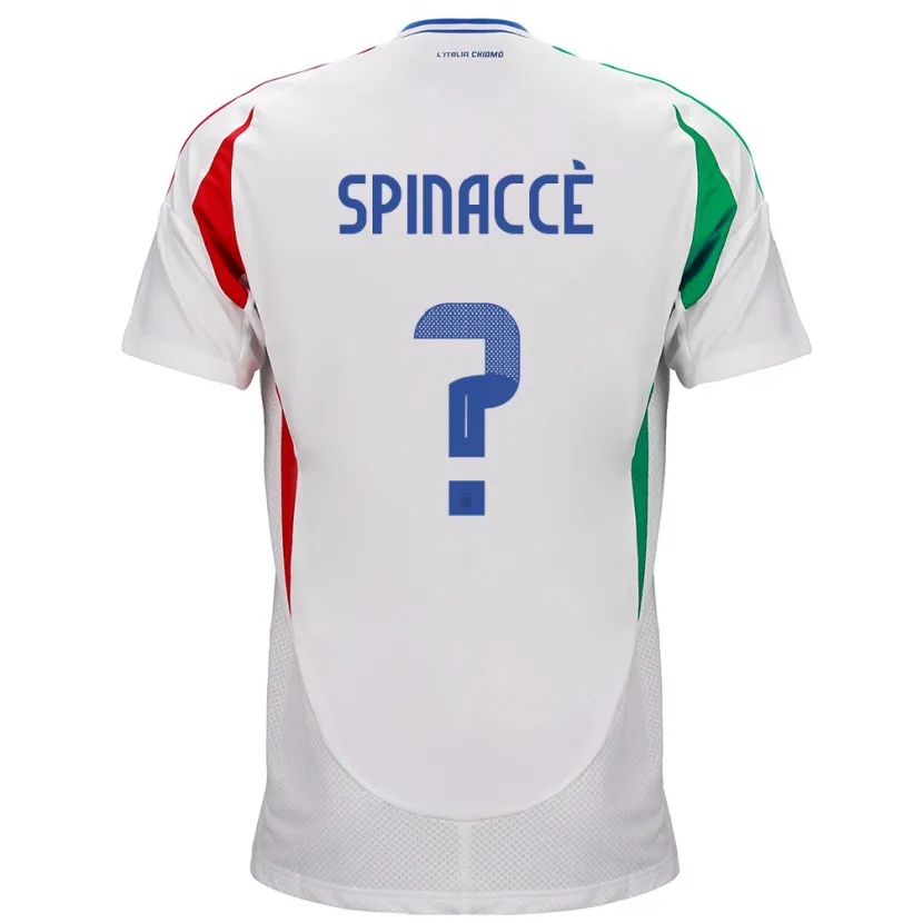 Danxen Børn Italien Matteo Spinaccè #0 Hvid Udebane Spillertrøjer 24-26 Trøje T-Shirt